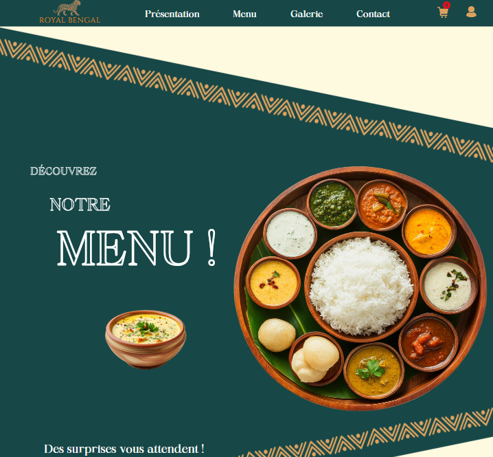 Maquette - Restaurant Indien